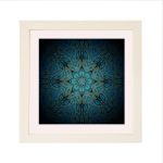 Brüssel quadratischer Mandala Bilderrahmen Weiß