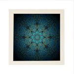 Brüssel quadratischer Mandala Bilderrahmen Weiß