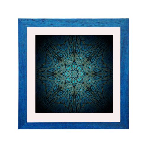 Brüssel Mandala Bilderrahmen Blau