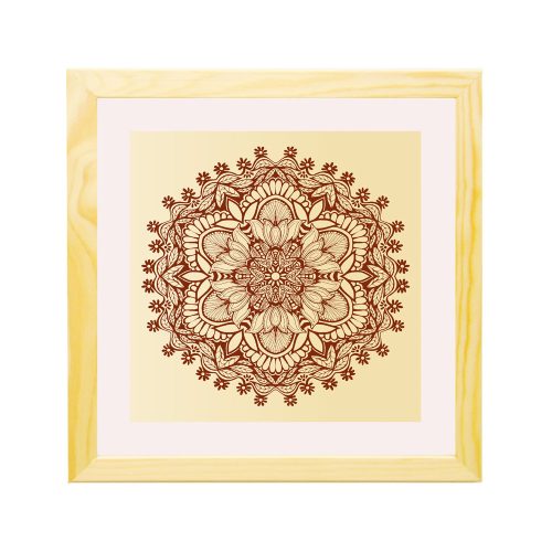 Brüssel quadratischer Mandala Bilderrahmen Natur