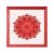 Brüssel quadratischer Mandala Bilderrahmen Rot