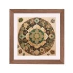 Brüssel quadratischer Mandala Bilderrahmen Dunkelbraun