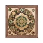 Brüssel quadratischer Mandala Bilderrahmen Dunkelbraun