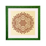 Brüssel quadratischer Mandala Bilderrahmen Grün