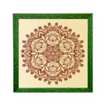 Brüssel quadratischer Mandala Bilderrahmen Grün