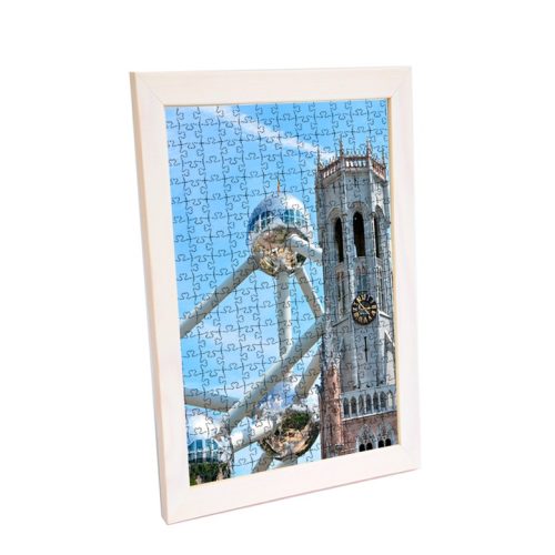 Brüssel  Puzzle Bilderrahmen, Weiß