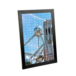 Brüssel  Puzzle Bilderrahmen, Schwarz