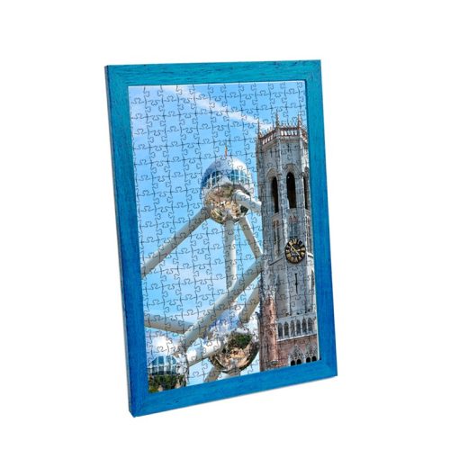 Brüssel  Puzzle Bilderrahmen, Blau