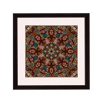 Amsterdam quadratischer Mandala-Bilderrahmen Nussbraun