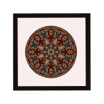 Amsterdam quadratischer Mandala-Bilderrahmen Nussbraun