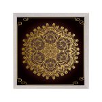 Amsterdam quadratischer Mandala-Bilderrahmen Weiß