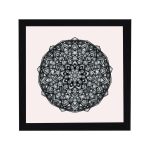 Amsterdam quadratischer Mandala-Bilderrahmen Schwarz