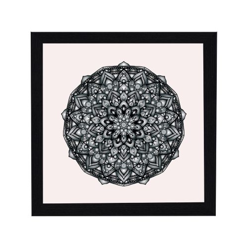 Amsterdam quadratischer Mandala-Bilderrahmen Schwarz