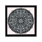 Amsterdam quadratischer Mandala-Bilderrahmen Schwarz