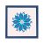 Amsterdam quadratischer Mandala-Bilderrahmen Blau