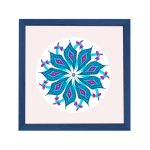 Amsterdam quadratischer Mandala-Bilderrahmen Blau