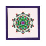 Amsterdam quadratischer Mandala-Bilderrahmen Lila