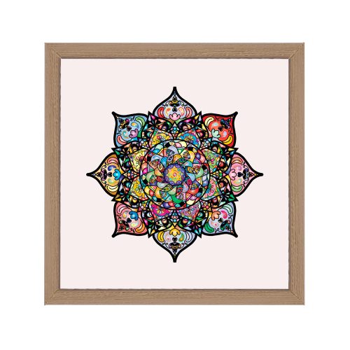 Amsterdam quadratischer Mandala-Bilderrahmen Natur