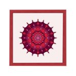 Amsterdam quadratischer Mandala-Bilderrahmen Rot