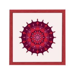 Amsterdam quadratischer Mandala-Bilderrahmen Rot