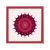 Amsterdam quadratischer Mandala-Bilderrahmen Rot