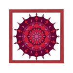 Amsterdam quadratischer Mandala-Bilderrahmen Rot