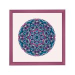 Amsterdam quadratischer Mandala-Bilderrahmen Rosa