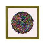 Amsterdam quadratischer Mandala-Bilderrahmen Grün