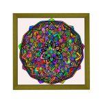 Amsterdam quadratischer Mandala-Bilderrahmen Grün