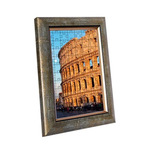 Rom Puzzle Bilderrahmen, Antikgrau