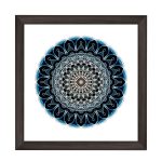 Nairobi Mandala quadratischer Bilderrahmen  Schwarz