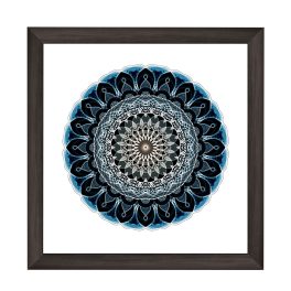 Nairobi Mandala quadratischer Bilderrahmen  Schwarz