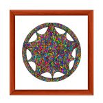 Nairobi Mandala quadratischer Bilderrahmen  Mittelbraun