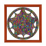 Nairobi Mandala quadratischer Bilderrahmen  Mittelbraun