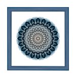 Nairobi Mandala quadratischer Bilderrahmen  Blau