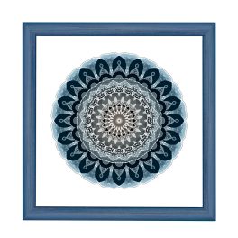 Nairobi Mandala quadratischer Bilderrahmen  Blau