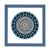 Nairobi Mandala quadratischer Bilderrahmen  Blau