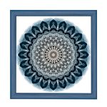 Nairobi Mandala quadratischer Bilderrahmen  Blau