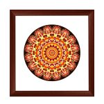 Nairobi Mandala quadratischer Bilderrahmen  Dunkelbraun