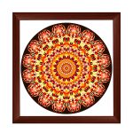 Nairobi Mandala quadratischer Bilderrahmen  Dunkelbraun