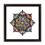 Wien  Mandala Bilderrahmen Schwarz