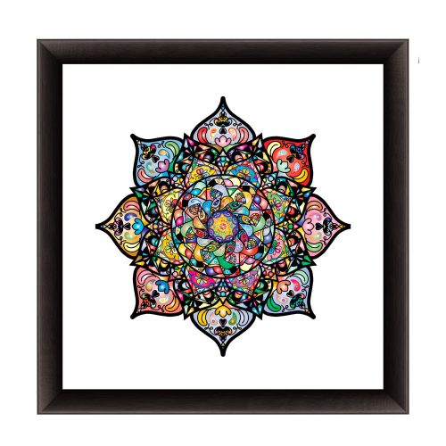 Wien  Mandala Bilderrahmen Schwarz