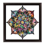 Wien  Mandala Bilderrahmen Schwarz