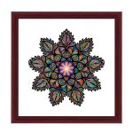 Wien  Mandala Bilderrahmen Mahagoni