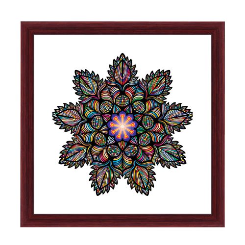 Wien  Mandala Bilderrahmen Mahagoni