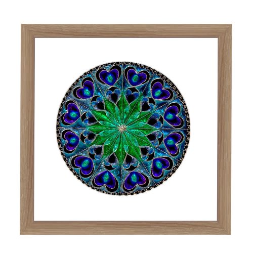 Wien  Mandala Bilderrahmen Eiche